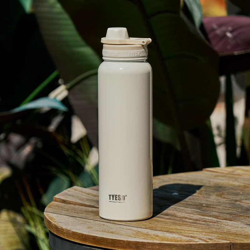 Bouteille de sport légère en acier inoxydable avec poignée TYESO, 40 oz, Blanc