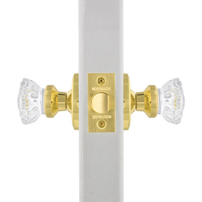 Rosette classique avec poignée de porte en cristal