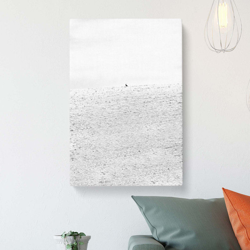 Hare At Wintertime - Wrapped Canvas Painting, 50cm H x 35cm W x 3cm D