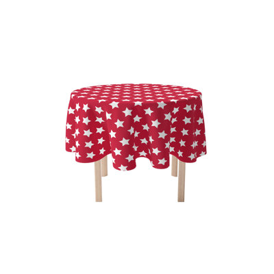 Freedom Stars Water Repellent Round Tablecloth