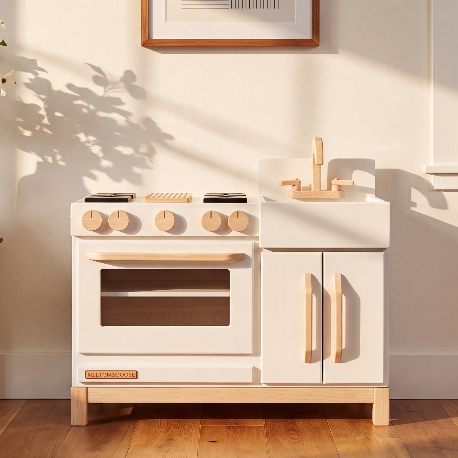 Essential Wooden Play Kitchen, White