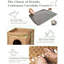 Enclos pour chat, litière cachée avec tapis et clôture, maisonnette en rotin tissée à la main avec deux crochets en forme de S pour le salon et la chambre à coucher