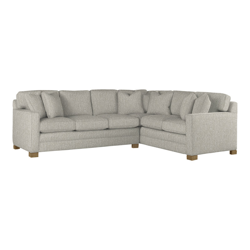 American Bungalow 2-Piece Hillcrest L-Sectional, Tarbee Pebble, Hampton
