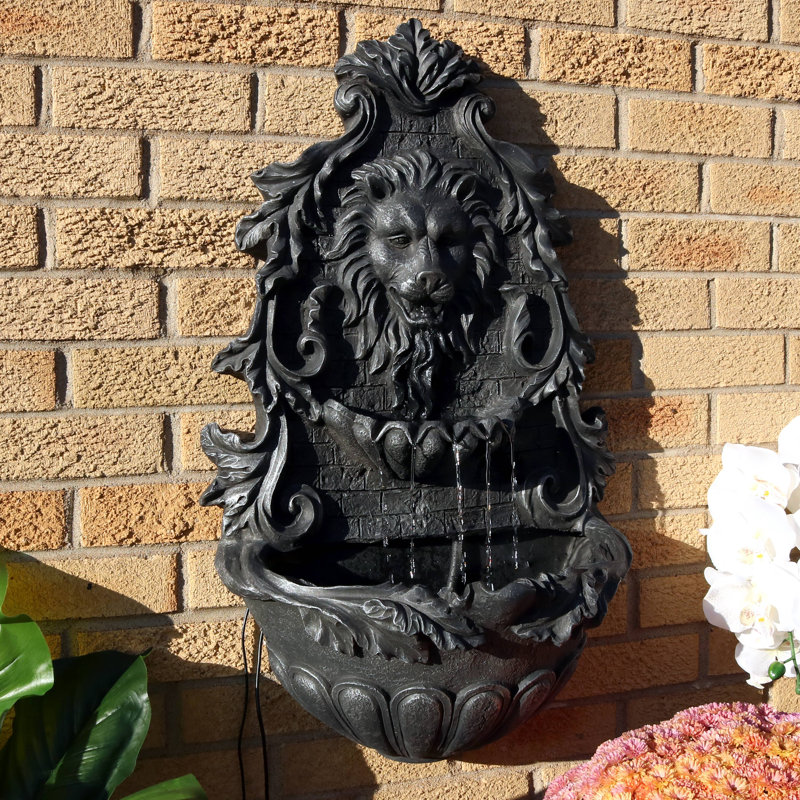 Dupond Weather Resistant Wall Base Fountain with Light