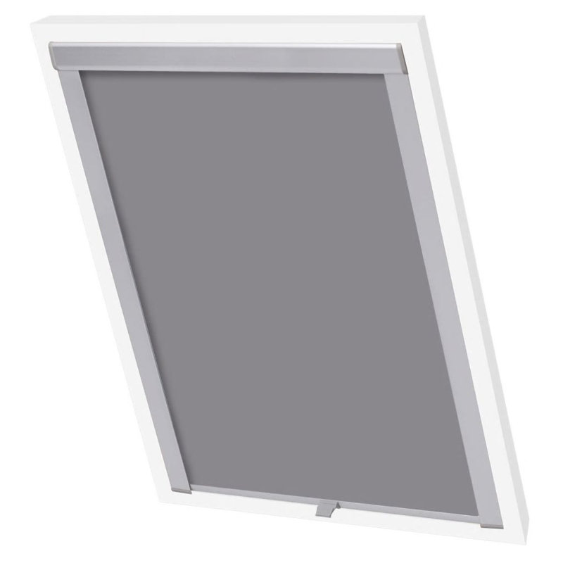 Blackout Roll-Up Blind, Grey, 12" W x 72" L