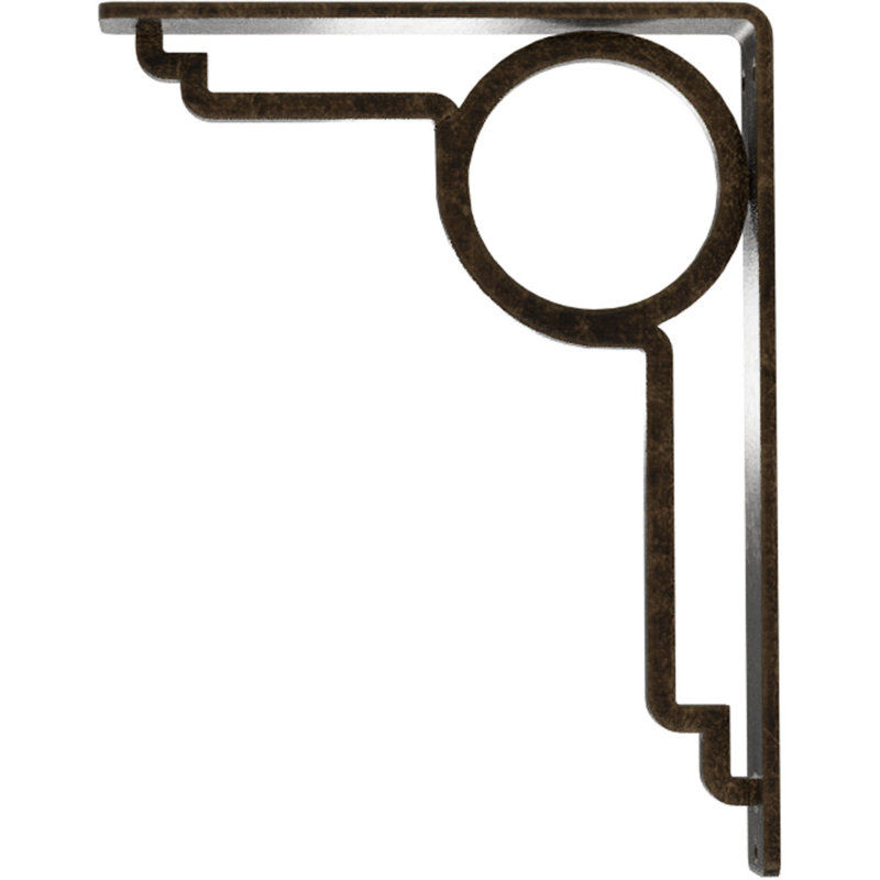 Support en fer forgé Maria, Or pâle antique, H 10 po x l 1,5 po x P 7,5 po