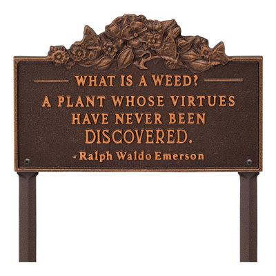 What is a Weed Garden Lawn Plaque