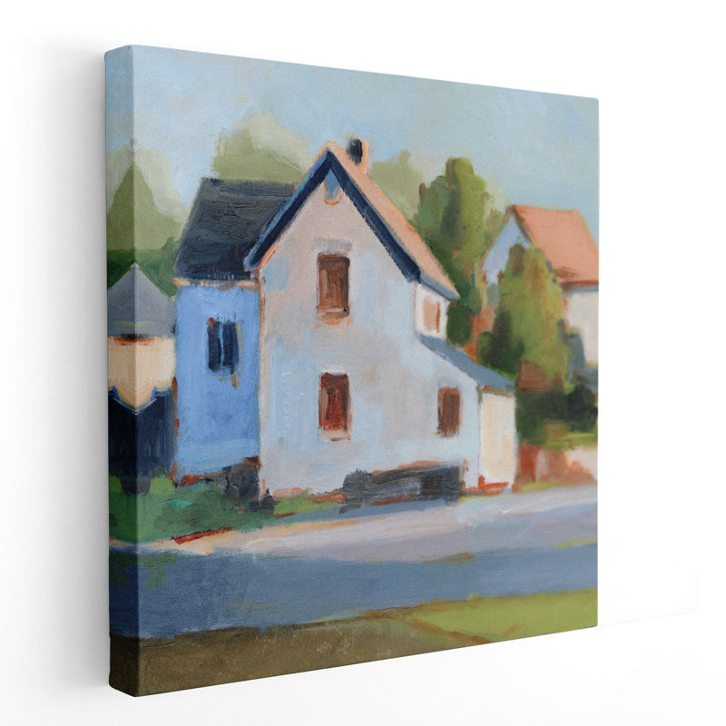European Farmhouse II - reproduction d'art sur toile, H 40 po x l 40 po