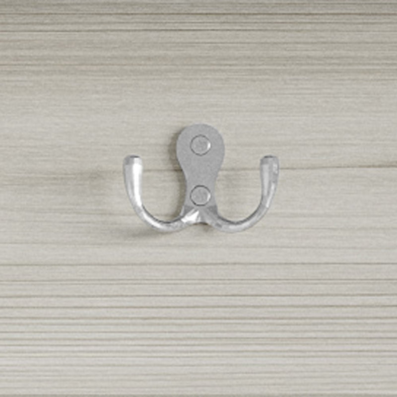 Hall Tree with Storage Cabinet, Light Gray