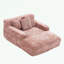 Chaise longue en chenille avec trois coussins et accoudoirs-905995503