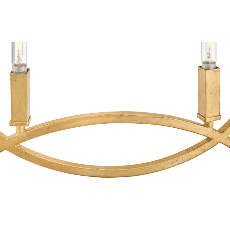 Leona Twelve-Light Hand-Leafed Round Chandelier