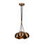 Lustre industriel moderne, finition cuivre, 30 cm de diamètre x 42,5 po de hauteur | Hauteur réglable, corps en métal, 3 x douilles E27 de 40 W maximum | Parfait pour les décors glamour et scandinaves, luminaire élégant pour la maison et le bureau-1665021160-1631793654