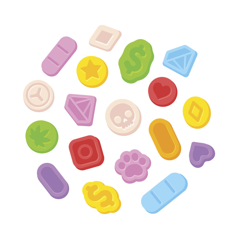 «Ecstasy Mdma Pills» par Sudowoodo, impression sur toile tendue, H 20 po x l 20 po x P 1,25 po