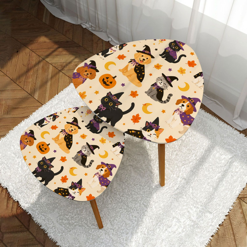 Ensemble de 2 tables basses gigognes Triangle