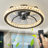 19.68" - Dimmable Led Crystal Ceiling Fan With Led Lights-565190401