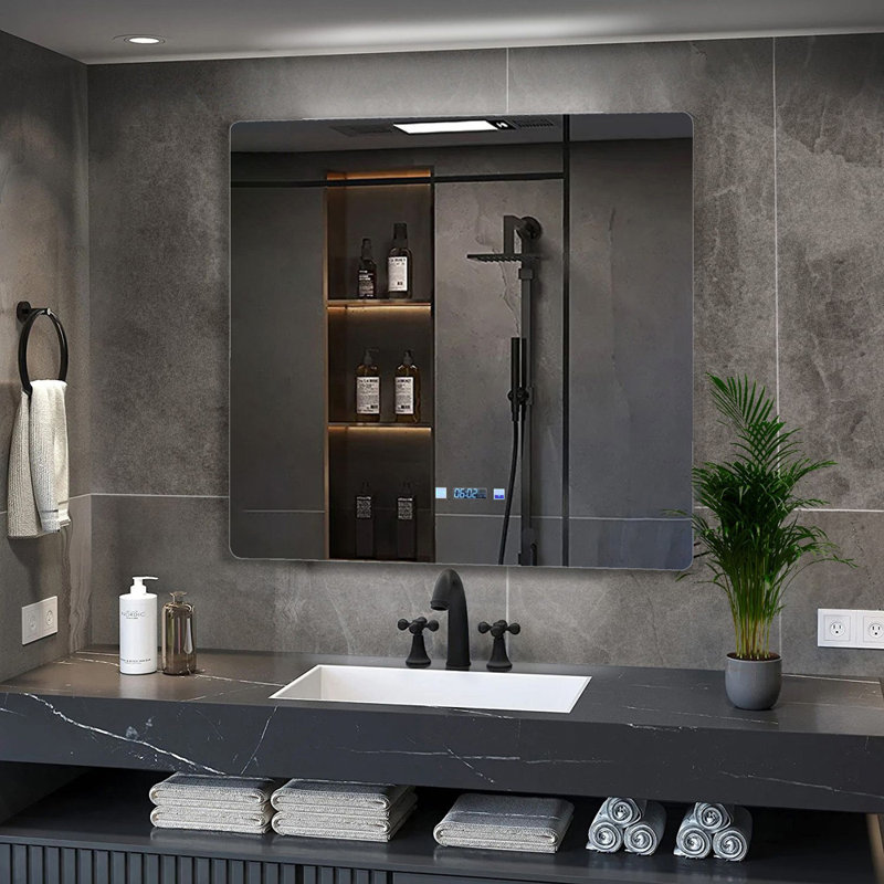 Lugano LED Bathroom Vanity Mirror, 32" x 36"