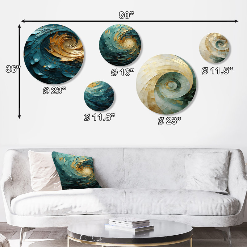 Majestic Motion Teal Spiral - Abstract Spirals