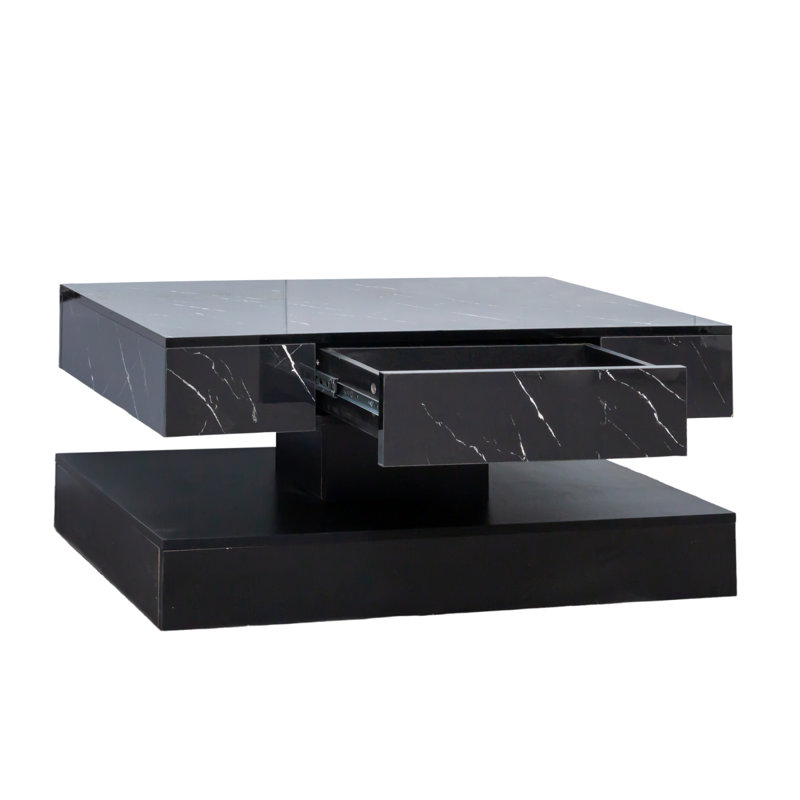 16.93IN High LED Coffee Table,Modern Coffee Table For Living Room,Living Room Tables,Large Living Room Furniture,LED Lights
