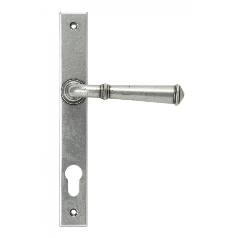 Regency Lock Door Handle Kit, Pewter Patina