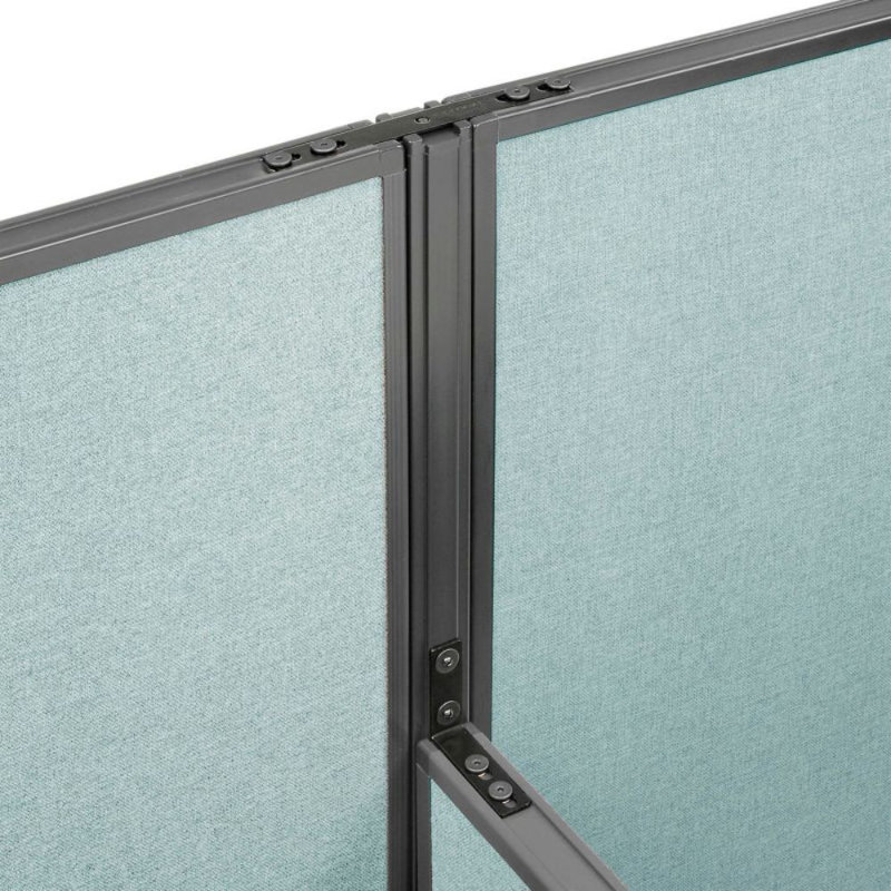 U-Shaped 1 Person Cubicle, Blue