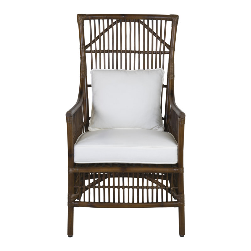 Fauteuil en rotin Barkley, Brun foncé
