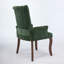Chaise de salle à manger rembourrée en tissu de chenille, pieds courbés en bois massif, élégante chaise de salle à manger capitonnée pour salle à manger club-129606966-129606965