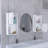2-Pc Wall-Mounted Bathroom Medicine Cabinet With Open And Closed Storage-460512215