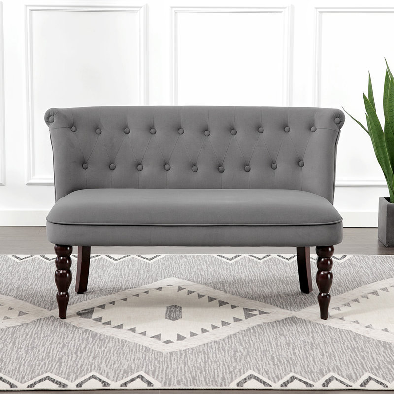 Aava 2 Seater Loveseat, Dark Gray