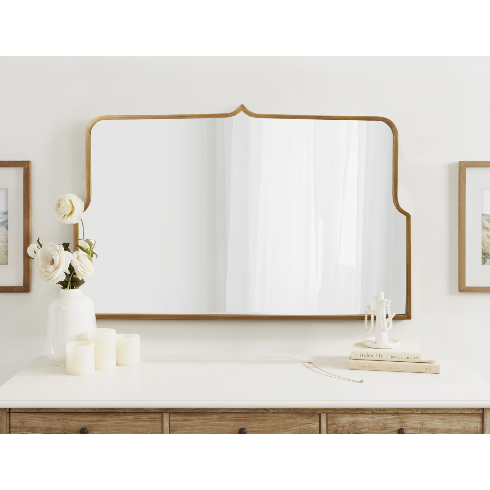 Keris 22" Accent Mirror, Gold, 24" x 37"