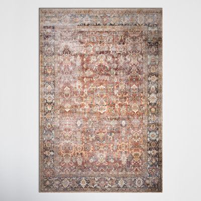 Portman Spice Orange Blue Oriental Rug
