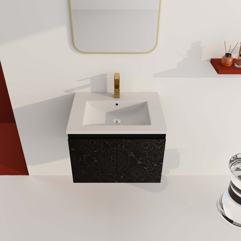Meuble-lavabo simple 24,00 po avec plateau en bois manufacturé