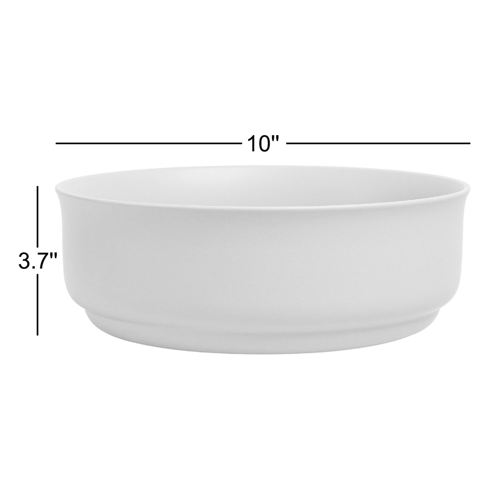 over&back Rimmed Semi Hand-Finished Stoneware 10" Serving Bowl, Charcoal Gray