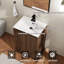 Ensemble de meuble-lavabo en bois 24 po avec lavabo, robinet et drain Sharee-630451777