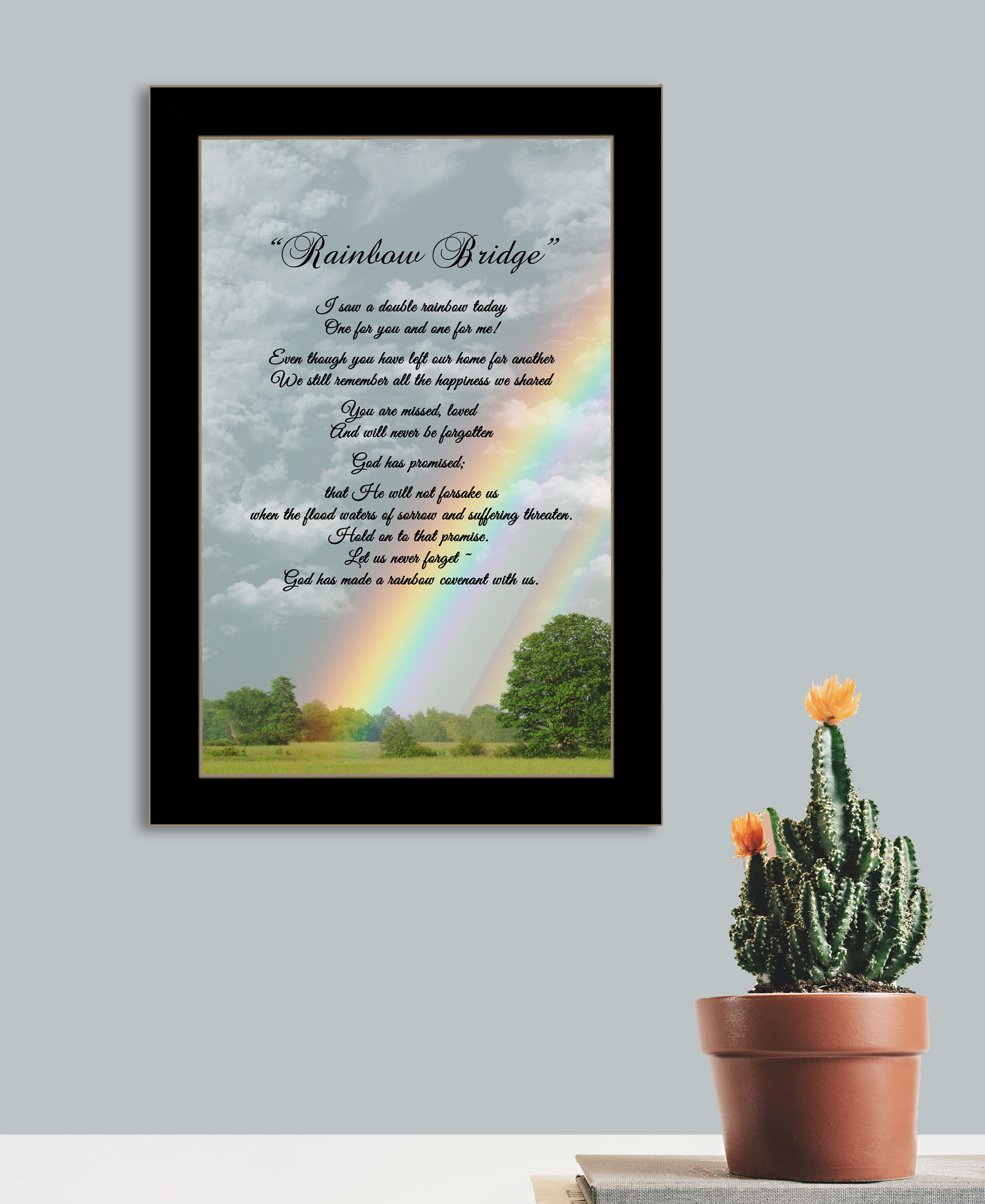 Trinx Rainbow Bridge Framed Wall Art for Living Room, Home Wall Decor