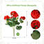 8 fleurs artificielles de géraniums artificiels pour l'extérieur, résistantes aux rayons UV