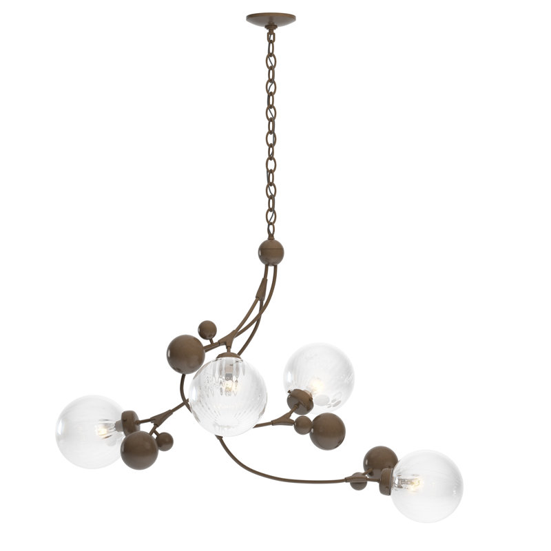 Sprig 4 - Light Unique/Statement Geometric Chandelier, Bronze, Water