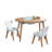 Mid Century Kids 3 Piece Play Or Activity Table and Chair Set