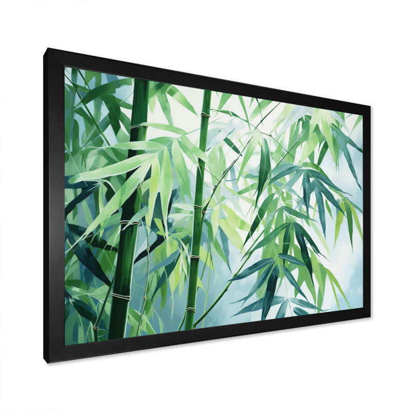 Bamboo Romantic Dream I - impression, H 12 po x l 20 po x P 1 po, Cadre photo noir