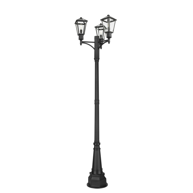 Talbot 1 Light Outdoor Post Mount Fixture in Black