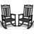 Outdoor Patio HDPE Rocking Adirondack Chair-930783620