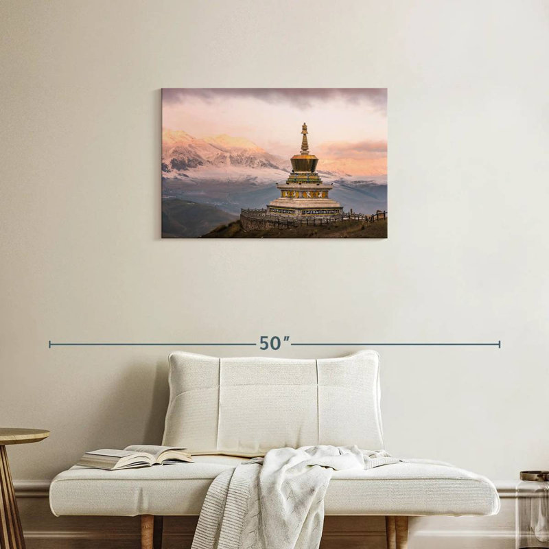 Adella Tibet Buddhist Pagoda, 20" H x 30" W