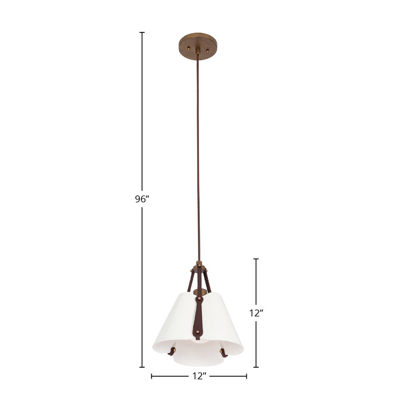 Embrace 1 LT Pearlized Antique Brass Pendant Kalco