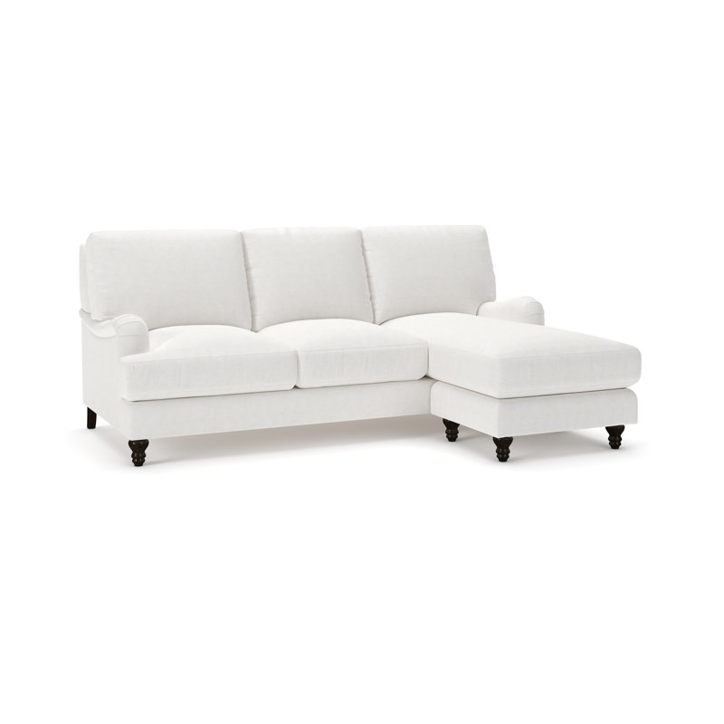 Walters Upholstered Sofa With Reversible Chaise, Nomad Snow