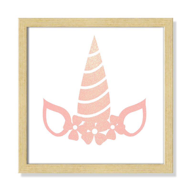 «Be the Unicorn», art encadré 3 ', H 12 po x l 12 po x P 1,18 po, Cadre-boîte brun clair