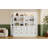 83.4"Tall Two Bookshelf With Two Corner Shelf Suite,Bookcases With 3 Drawer And Open Shelves,5-Tier Corner Shelf,Free Standing Shelves Suite With LED Lighting For Living Room,Office,