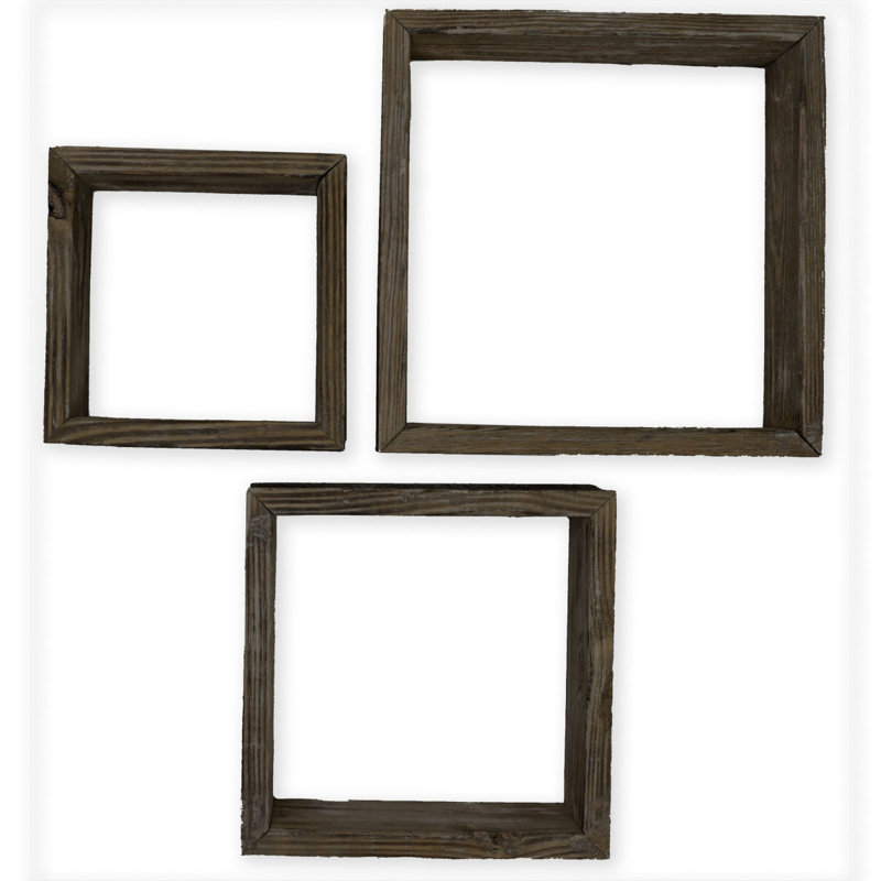 Square Cube Shelf with Adjustable Shelves, Pebble Gray