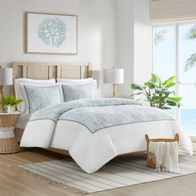 Ensemble de housse de couette brodée Coastal