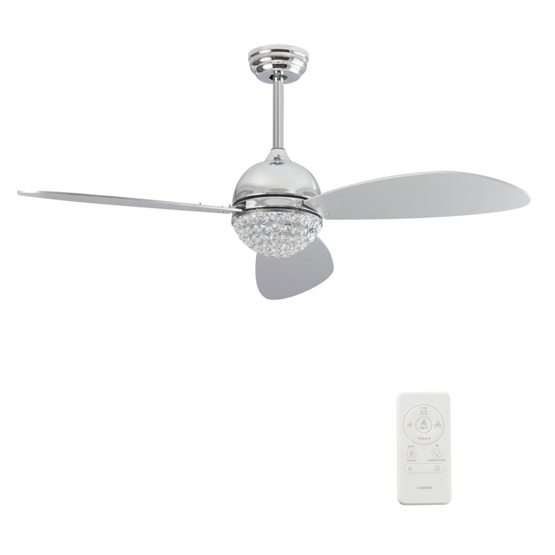 Coren Smart Ceiling Fan with Remote, Light Kit Included,Works with Google Assistant and Amazon Alexa,Siri Shortcut., 52" Wide