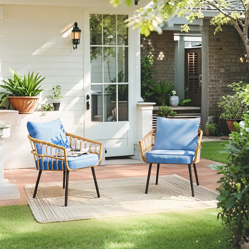 5'' Outdoor Deep Seating Cushion set, Blue