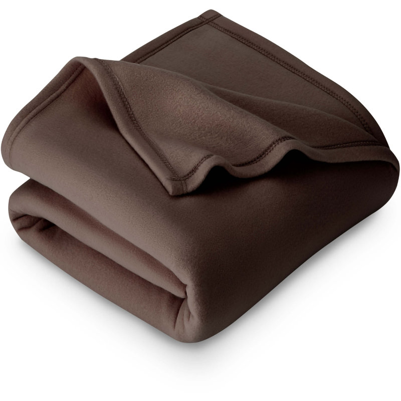 Lightweight Polar Fleece Blanket, Full/Queen, White